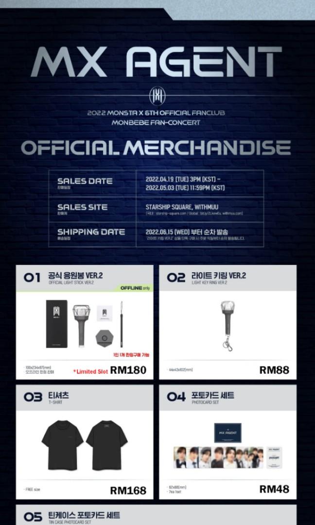 Monsta X 6th Fanclub Monbebe Fan-Con Official Merch