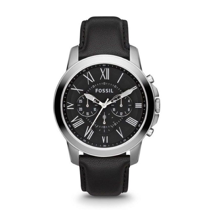 Fossil Watch Men Black Grant Fs4812 