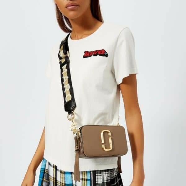 Marc Jacobs - The Logo Strap Snapshot in French Grey is