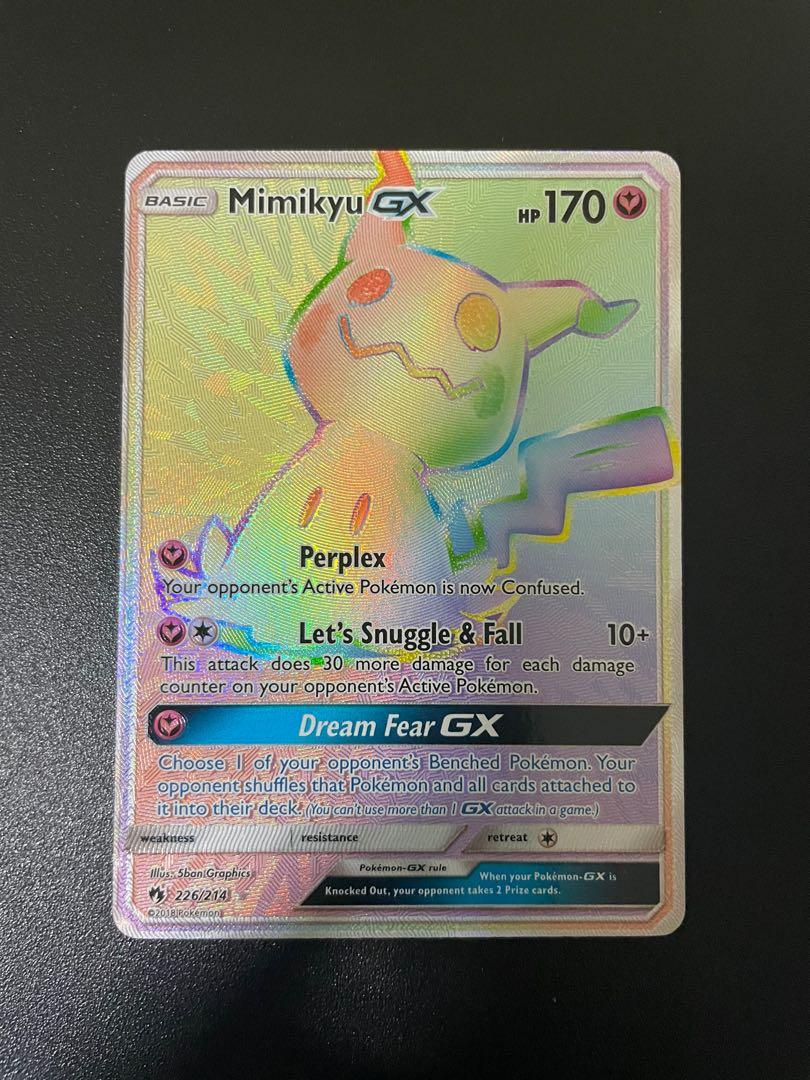 Pokemon Tcg Mimikyu Gx 226214 Hyper Rare Lost Thunder Pokemon Card Hobbies And Toys Toys