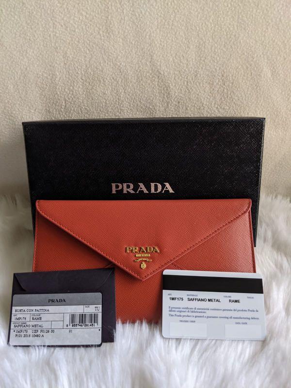 Prada Envelope Wallet, Luxury, Bags & Wallets on Carousell