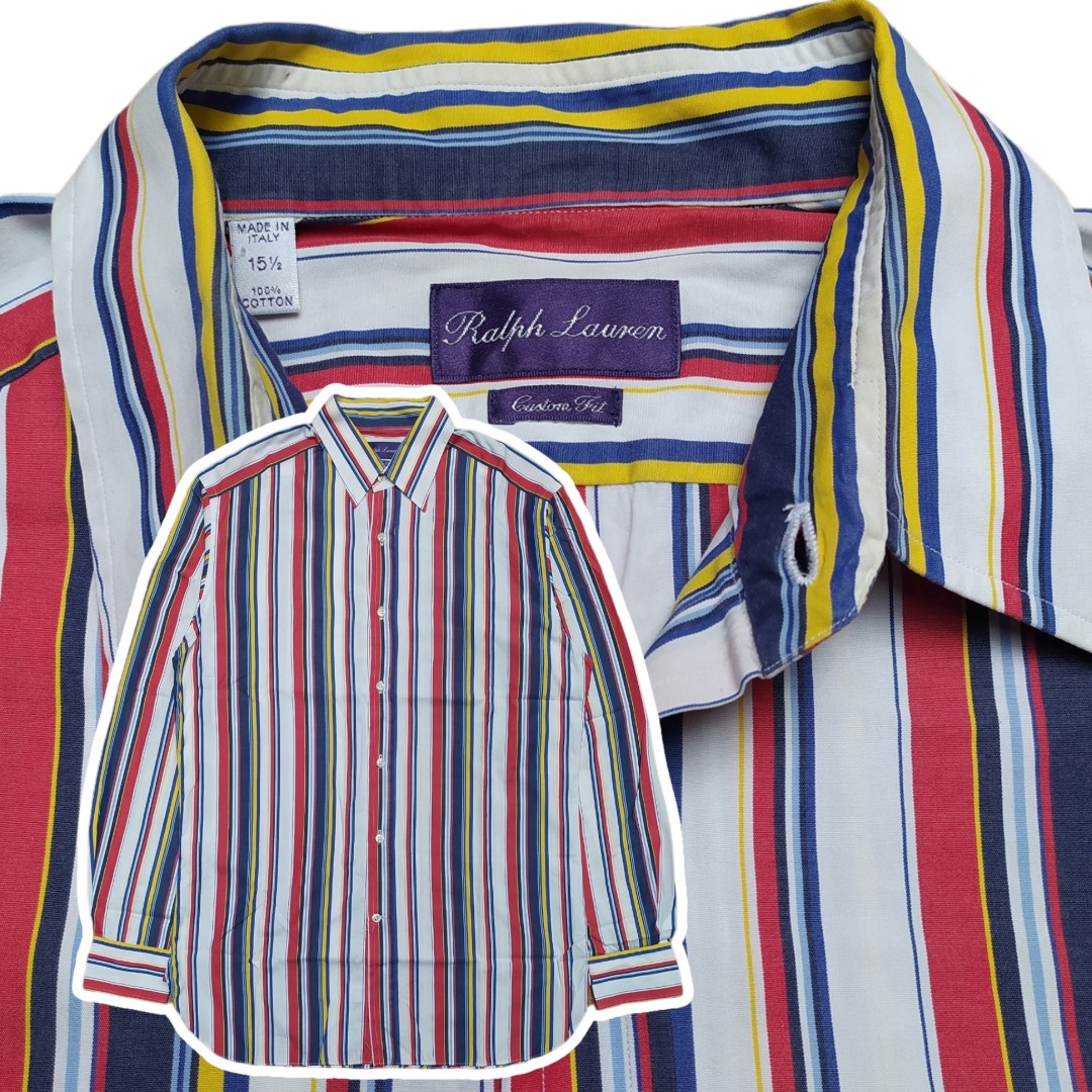 Ralph Lauren Purple Label Stripe Button Up Shirt