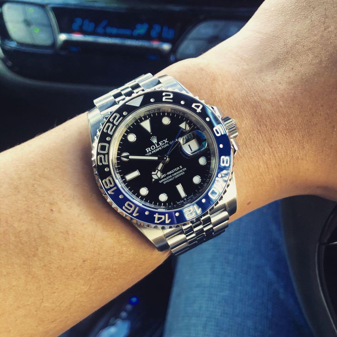 Batgirl Batman Rolex On Wrist Rolex Gmt Master Batman On Wrist