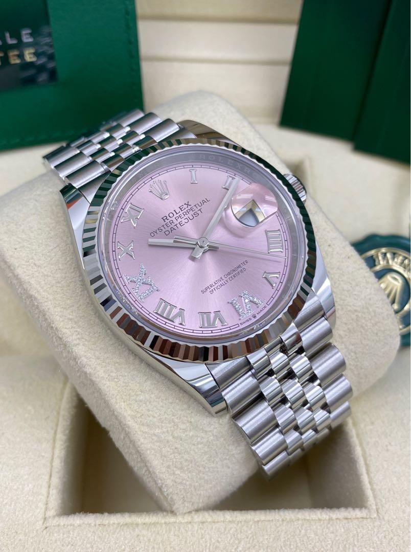 Datejust pink face best sale