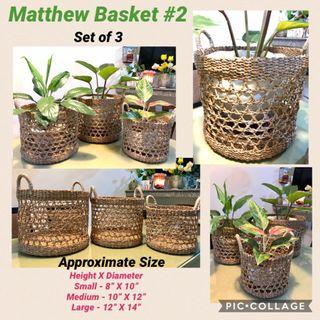 Sale‼️Set of 3 Seagrass Planter Basket