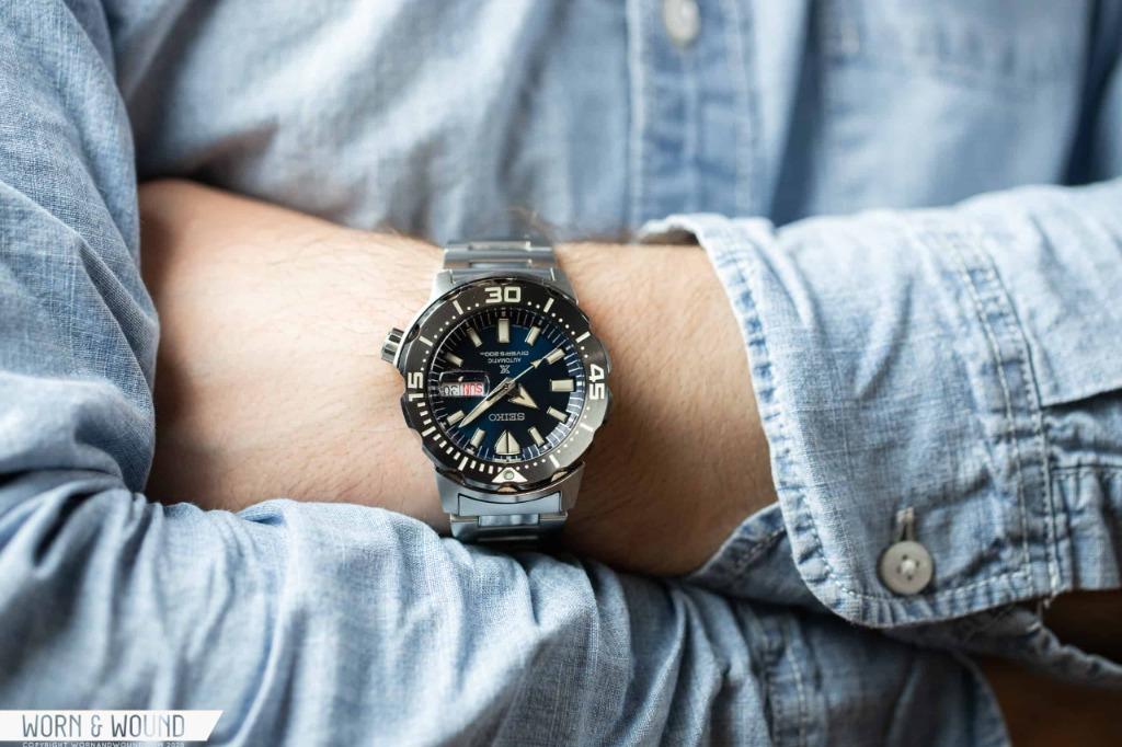 Seiko Prospex Monster Blue Dial Stainless Steel Automatic Watch SRPD25 SRPD25K1 Luxury Watches on Carousell