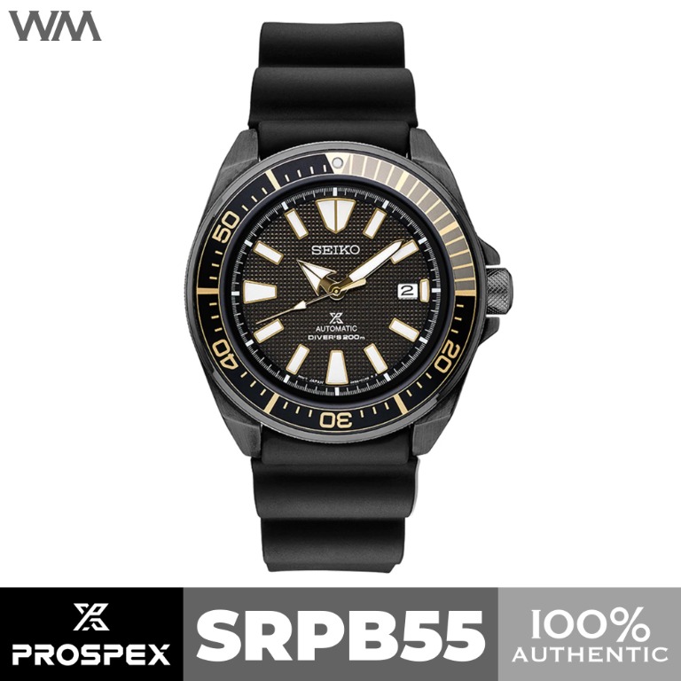 Seiko samurai black sale gold