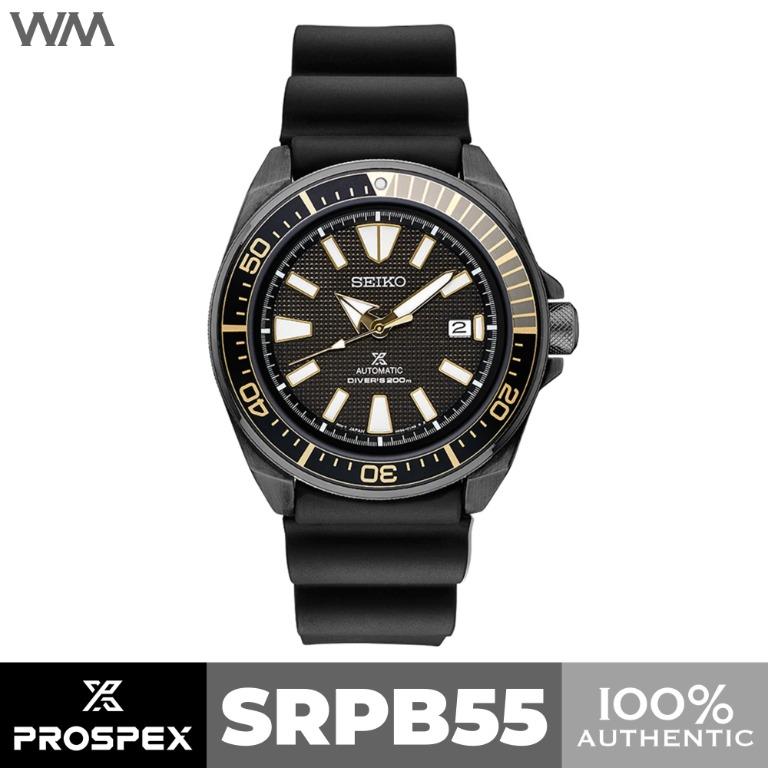Seiko Prospex Samurai Black Gold Automatic Watch SRPB55, Men's Fashion,  Watches & Accessories, Watches on Carousell