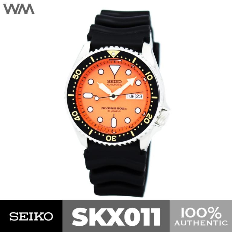 Seiko SKX Orange Dial 200M Divers Automatic Watch Made in Japan SKX011  SKX011J, Luxury, Watches on Carousell