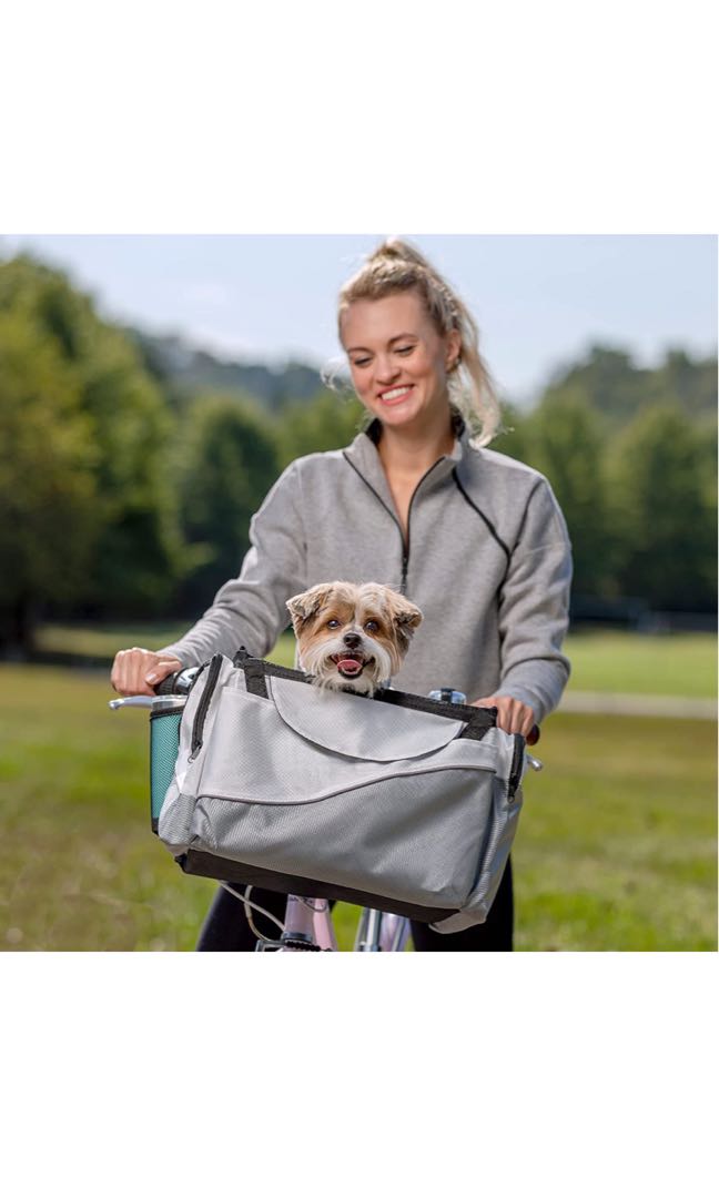 Solvit deluxe tagalong bicycle basket for dogs top