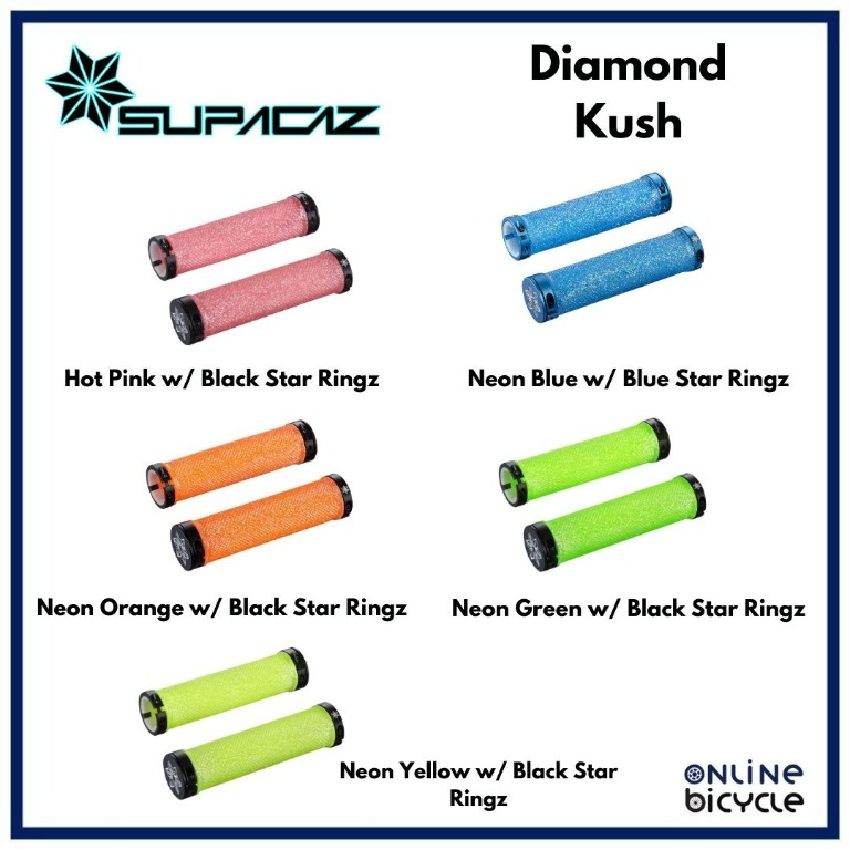 Supacaz Diamond Kush MTB Handlebar Grips For Bicycle and Cycling