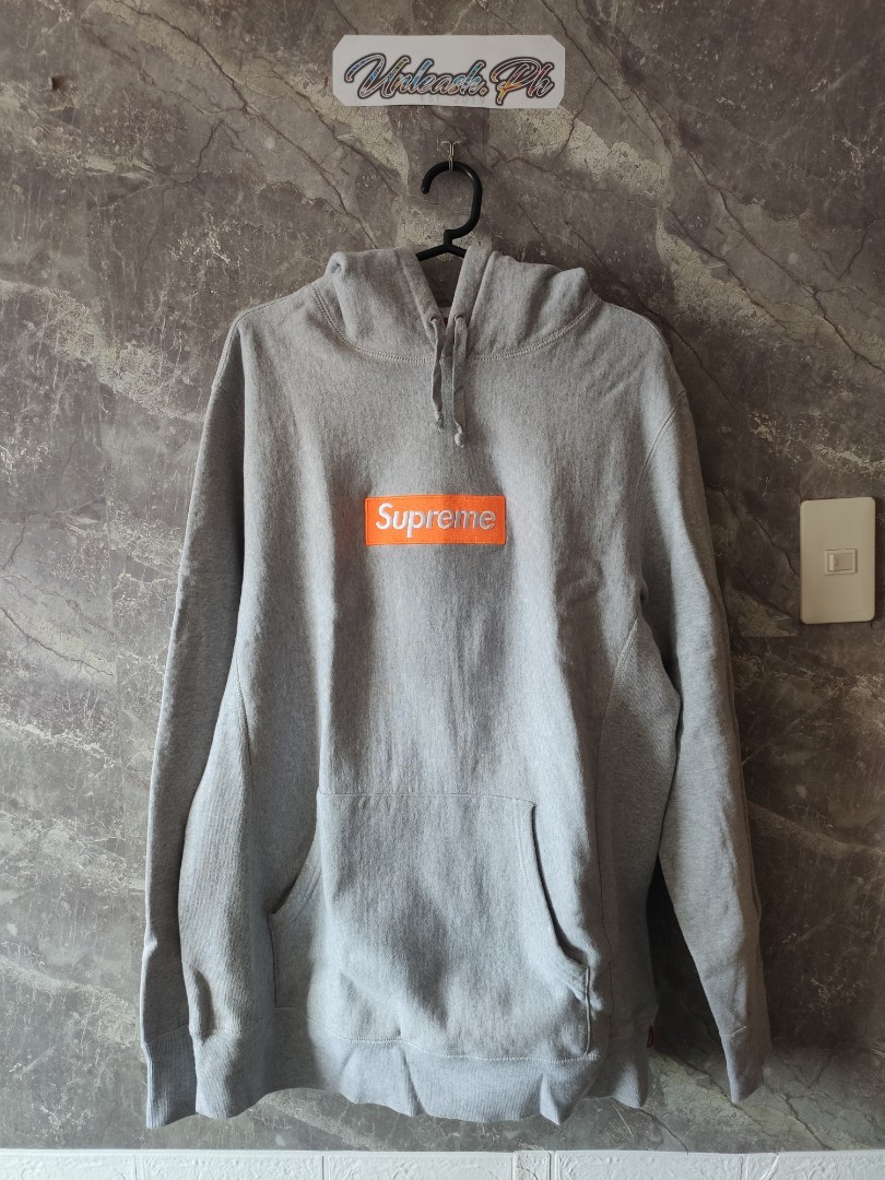 Supreme box logo deals hoodie orange
