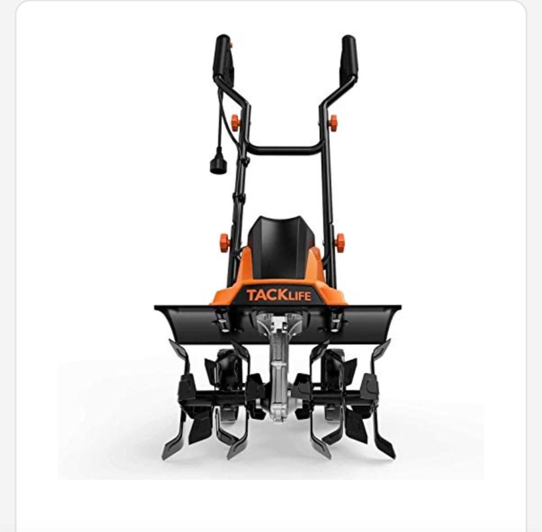 TACKLIFE Electric Tiller/Cultivator, 16INCH Tilling Width, 8INCH