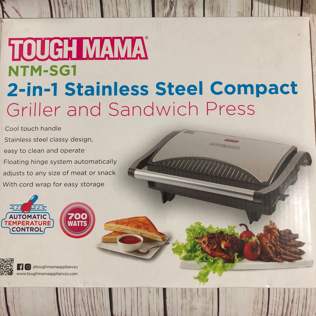 tough mama 2 in 1 sandwich press and grill