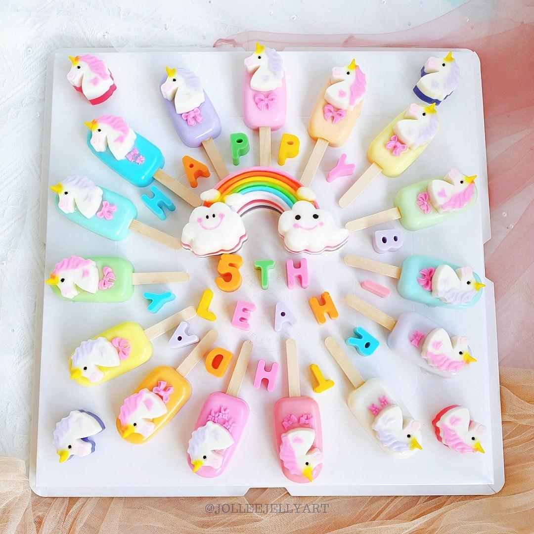 popsicle cake art by bakeinc di Instagram Unicorn popsicle package ❤️❤️❤️  #unicorn #unicornlover #popsicle #po…