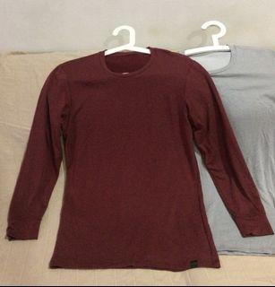 reserved UNIQLO MEN HEATTECH Extra Warm Crew Neck Long Sleeve T-shirt