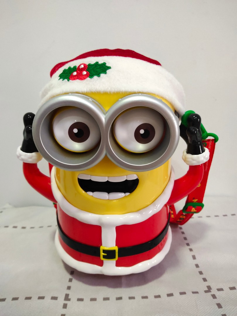 USJ Limited Minions Popcorn Bucket Christmas Universal Studios Rare From Japan, Hobbies & Toys