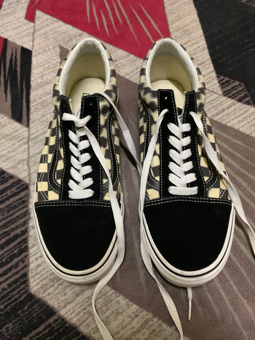 Vans old 2025 skool checkerboard blur
