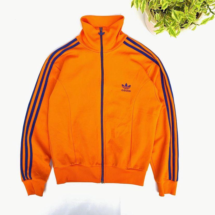 Vintage 90’s Adidas Trefoil Fire Orange Track Jacket, Women's Fashion ...