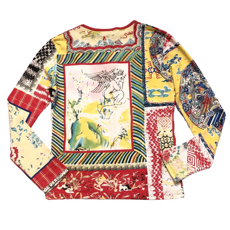 Vintage 90's Vivienne Tam Angel Artwork Longsleeve Top, Women's Fashion ...