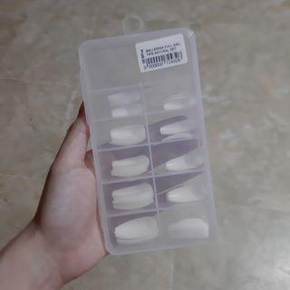 White Ballerina Acrylic Fake Nails (with freebie)