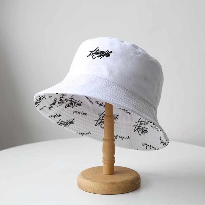 White Reversible Bucket Hat | 