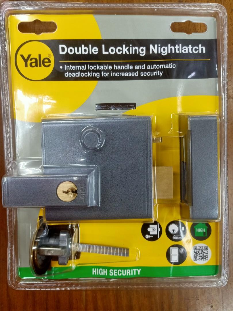 Yale Automatic Deadlatch Double Locking Night Latch Door Lock P1, Furniture & Home Living