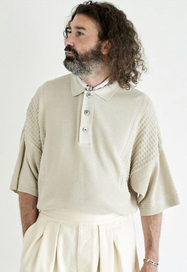 YASHIKIヤシキ【21AW】Shuten Knit Polo(MOCHA) - トップス