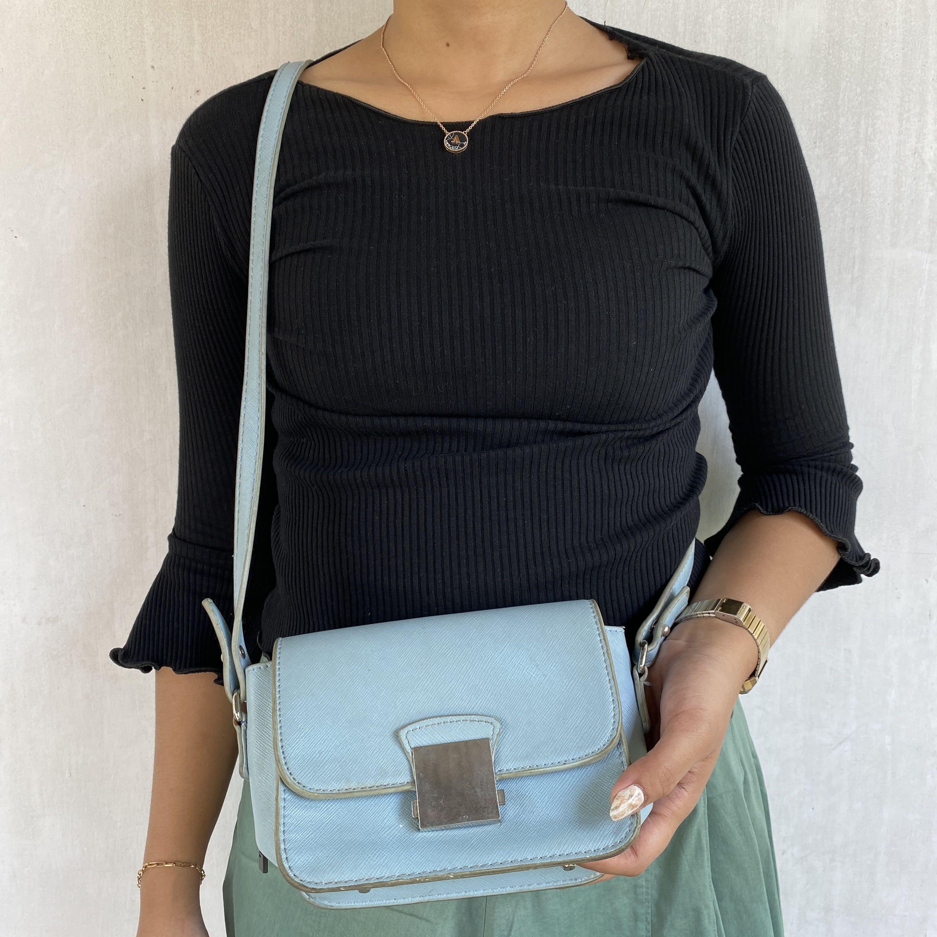 ZARA Baby Blue Sling Bag Crossbody Bag ZARA Bag Original 1000