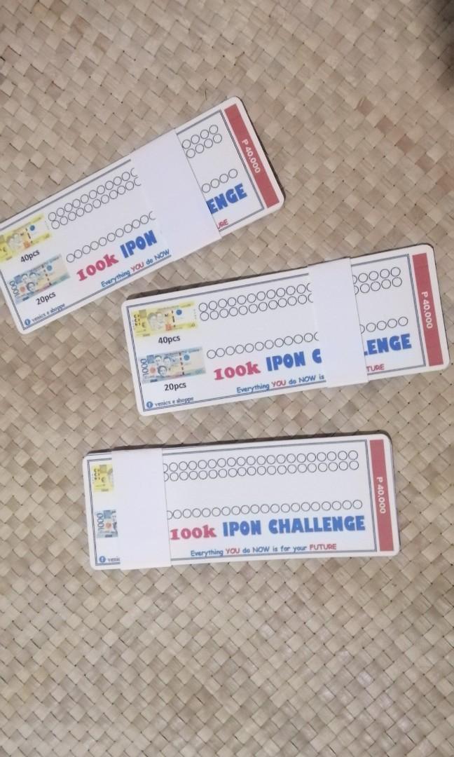 100k-ipon-challenge-chart-hobbies-toys-stationary-craft-craft-supplies-tools-on-carousell