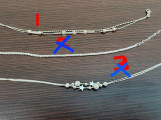Silver anklet $20 per piece with local regular mail64172662837505110