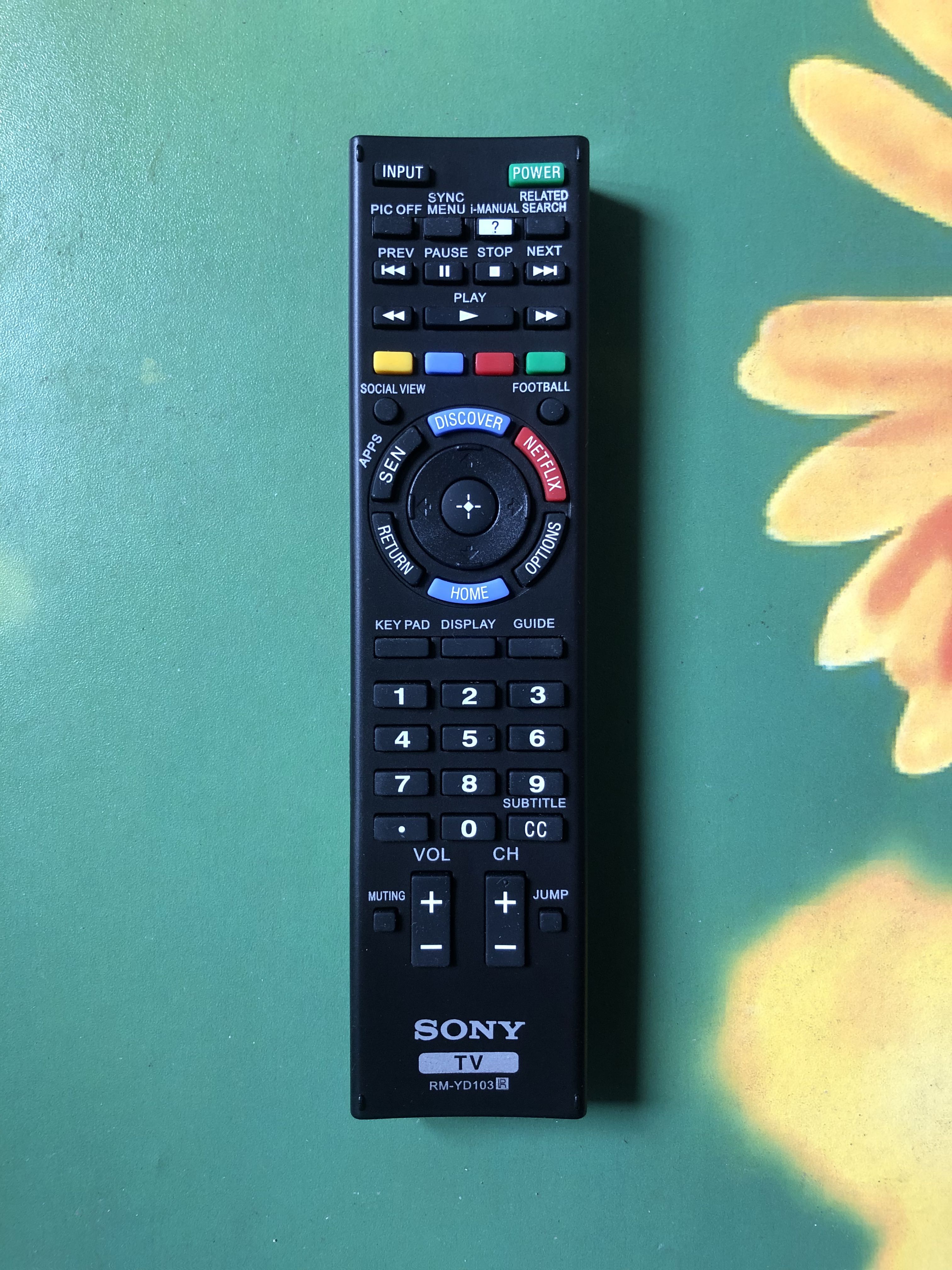代用SONY Smart TV Remote RM-YD103 智能電視遙控, 家庭電器, 電視 其他娛樂, 電視組件及配件- Carousell