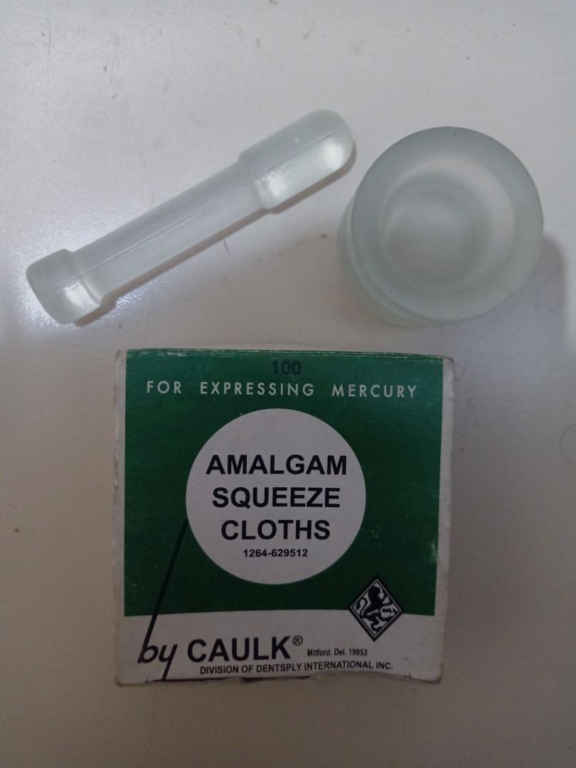 Amalgam squeeze cloth + mortar and pestle, Beauty & Personal Care, Oral