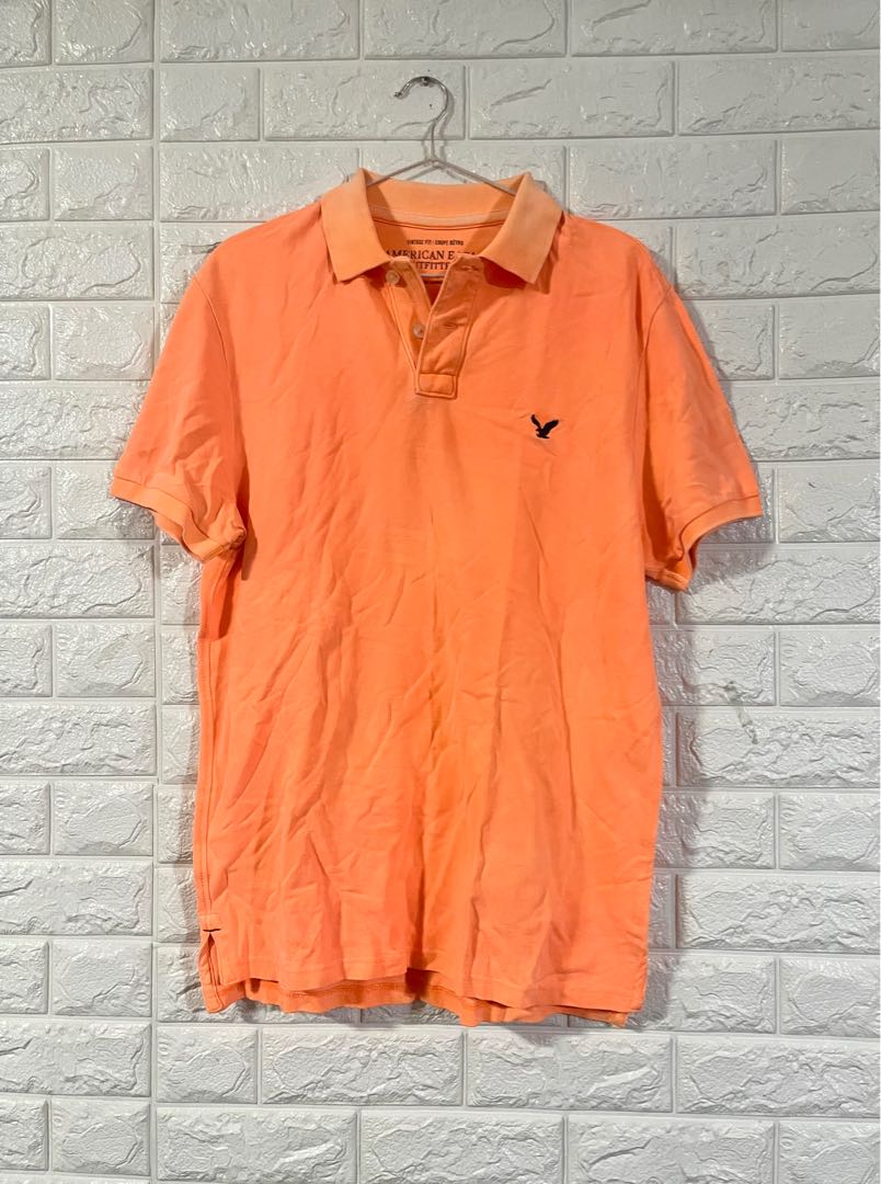 American Eagle Orange Polo Shirt (M 