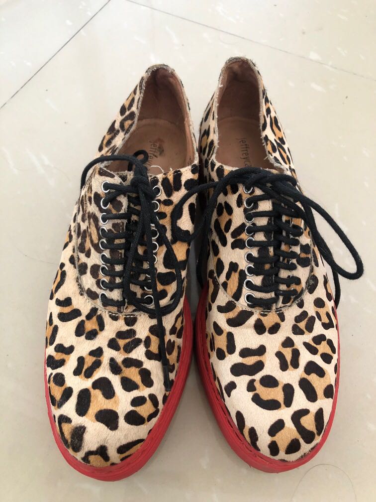leopard print chunky shoes