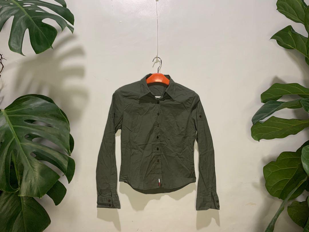 Army Green Long Sleeve Shirt (Category: Longsleeves) located in Quezon City. Submitted by ohkayeto (Listing ID 1156511158, Image 1). Description: TOMMY HILFIGER • navy green • long sleeve • collar • office wear RFS - sized up due to pregnancy Please manage expectations. These are my personal items stored in the closet since the pandemic. Photos will be uploaded if there are noticeable flaws..