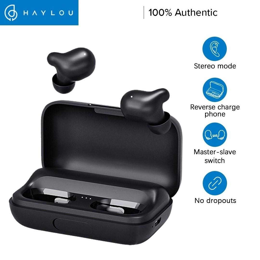 Earbuds Wireless Audio Music Gaming Mode Haylou T15 with large battery 2200mAh Low Latency Touch Control Headphones HD Stereo Noise Isolation
