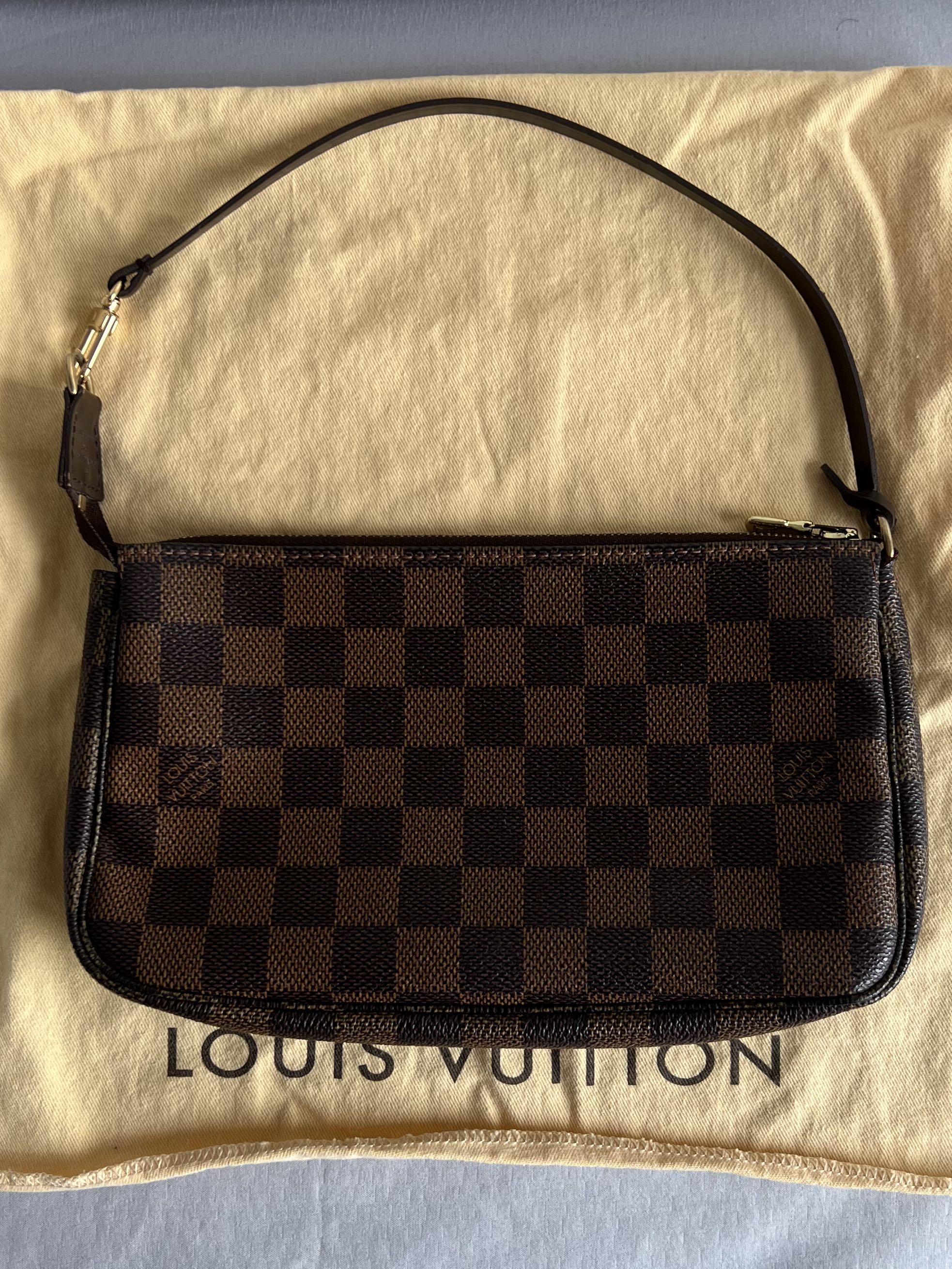 Auth Louis Vuitton Pochette Dam GM Monogram Canvas Accessories Hand Bag