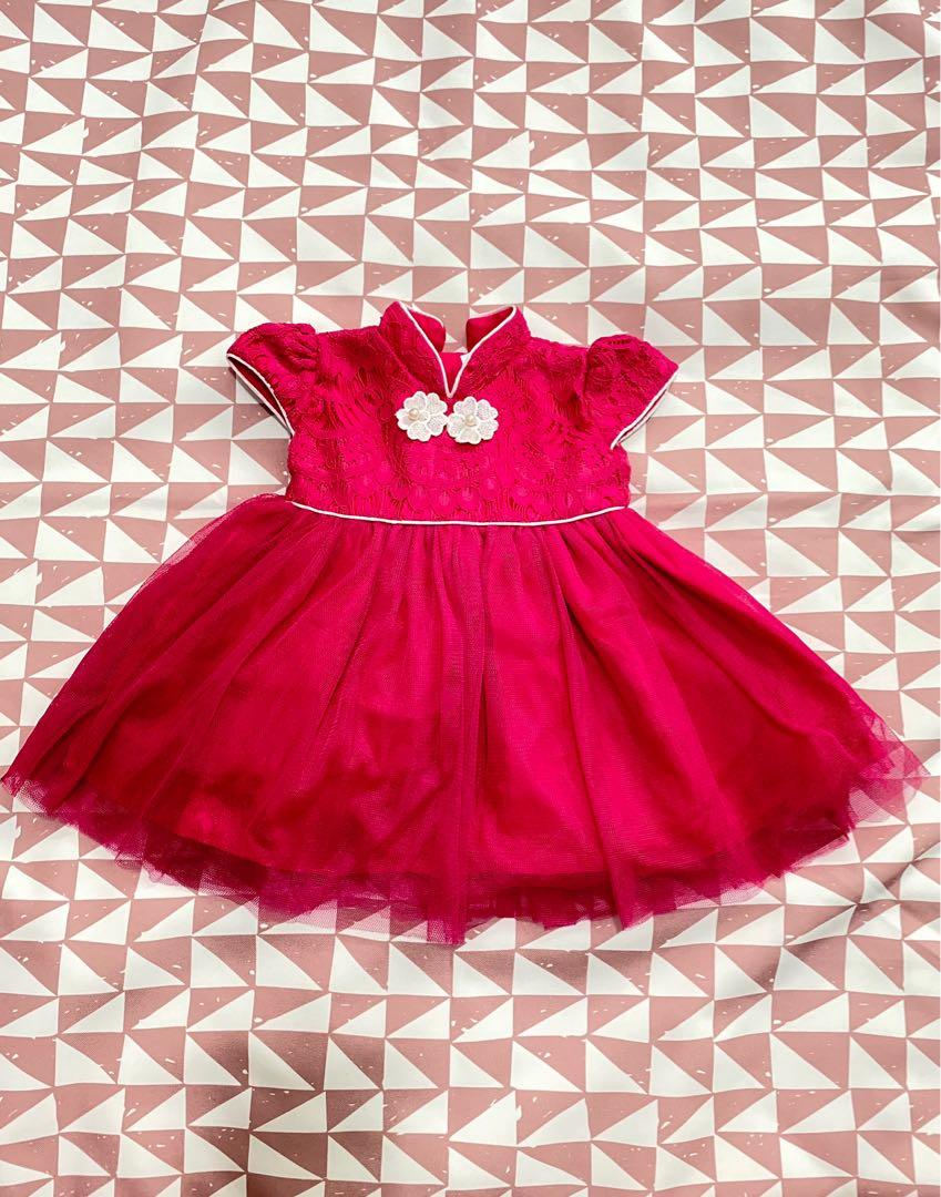 Red rose dress new arrivals for baby girl