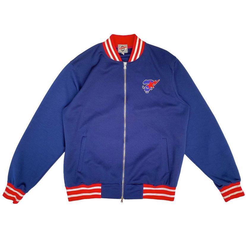 Bape by A Bathing Ape World Gone Mad Embroidered Logo Bomber Jacket
