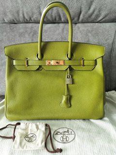 Hermes Vert Anis Togo Leather CD Case at Jill's Consignment