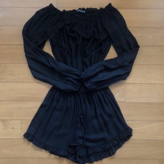 brandy melville black gabriella romper