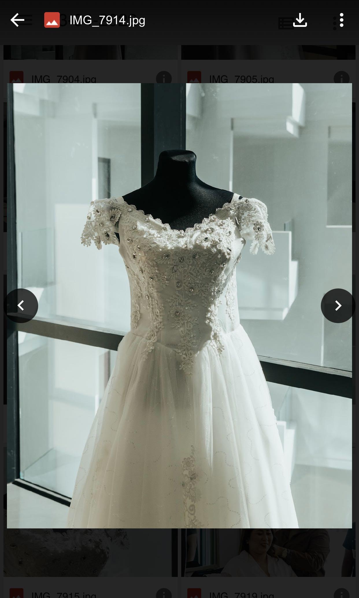 Bridal Wedding Bride Gown Nego (Category: Evening dresses & gowns) located in Manila. Submitted by abglosa (Listing ID 1154451060, Image 1). Description: Bought first week of april 2022 used the same week. Migrated in us already. Will not need anymore. Size large to extra large. Very nice in actual. Slightly negotiable. For pick up or for del via grab/lalamove Loc: Avida Towers Intima Also avail shopee check out. .