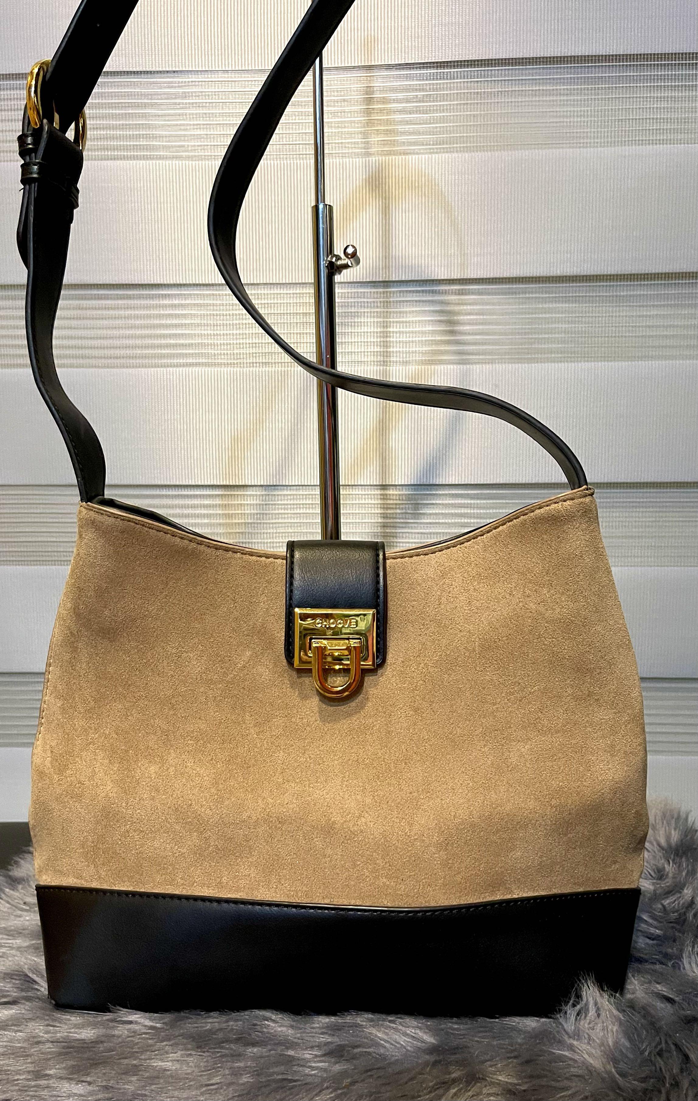 CHOCVE Spain - Suede Slingbag (Category: Luxury Bags & Wallets) located in Quezon City. Submitted by jennyp18 (Listing ID 1154908163, Image 1). Description: Brand:Chocve Unused. New No flaws High quality material Rate: 10/10 Size: L-13Inch, H-9inch Payment: Gcash Delivery: Grab/Lalamove -pwede shopee checkout link if outside Manila - Payment first.