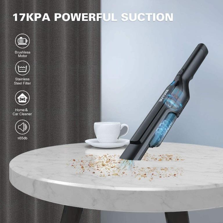 BuTure Handheld Vacuum Cordless, 17000Pa Car Vacuum Cleaner with 3000mAh  Type-C Rechargeable  30mins running,Led Lights,Portable Vacuum Cleaners  for Car/Home/Office, TV  Home Appliances, Vacuum Cleaner  Housekeeping on  Carousell