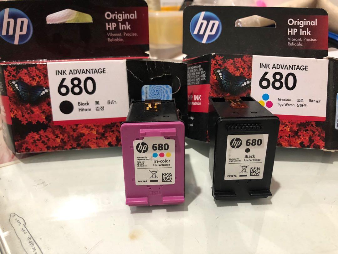 Cartridge Printer HP 680 original bekas pakai, Elektronik, Bagian Komputer & Aksesoris di