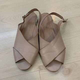 CLN Blush Pink and Gold Sandals