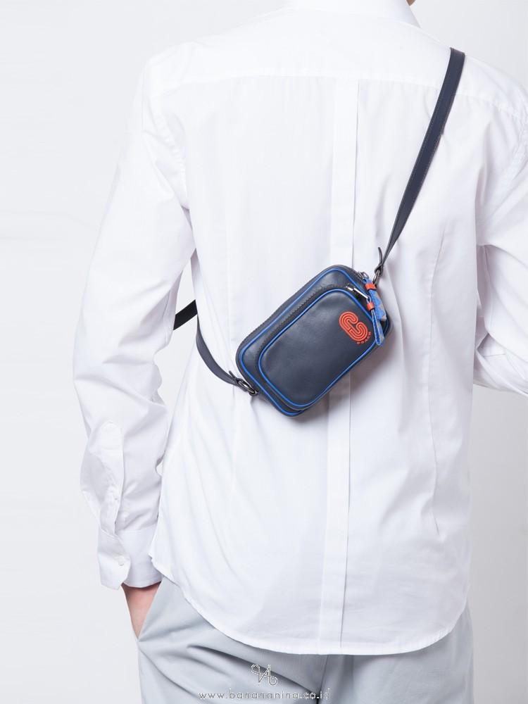 Mini edge double pouch crossbody with coach patch shop