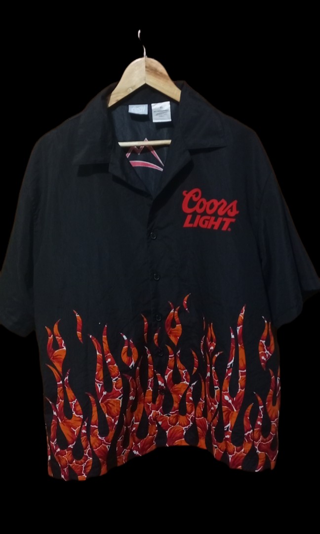 Coors Light Button Down, Men's Fashion, Tops & Sets, Tshirts & Polo