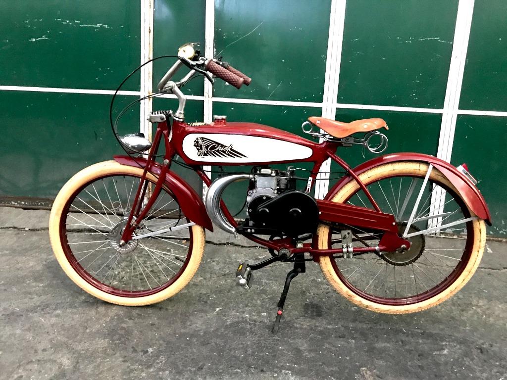 Custom Built Indian Inspired Rollfast Frame Moped Bike Motorbikes Motorbikes for Sale on Carousell